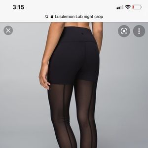 Lululemon lab night mesh crop like new
